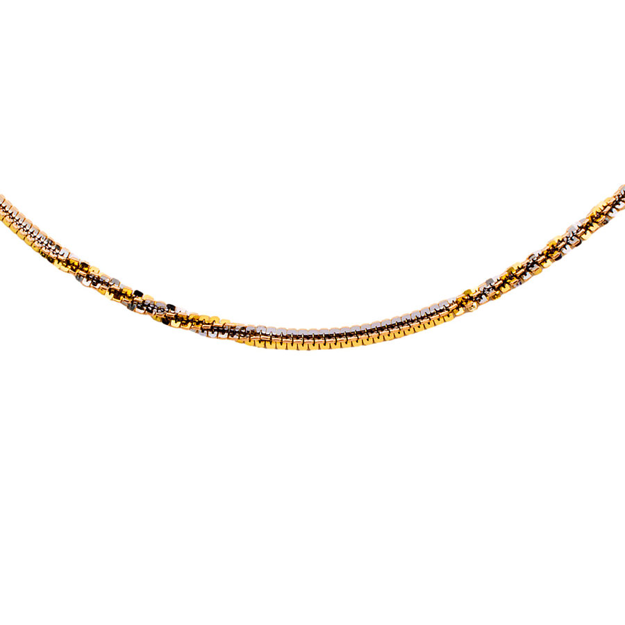 9ct Gold 2-Tone 10.5g 18 inch Unusual Chain